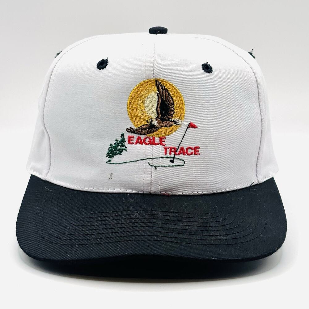 Vintage Eagle Trace Golf Club FL Nissun Golf Snapback Hat Rare VTG 90s USA